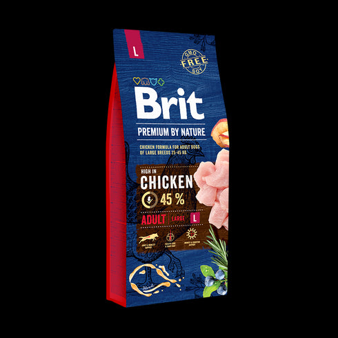 Hrana uscata pentru caini Brit Premium By Nature Adult L 15 Kg